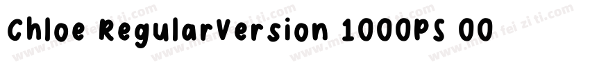 Chloe RegularVersion 1000PS 0010字体转换